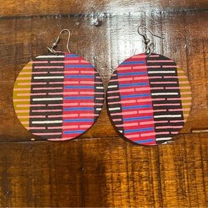 Cloth Covered Earrings from Kenya